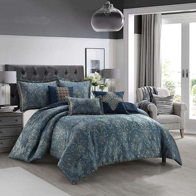 A00003 6PCS luxurious jacquard comforter set