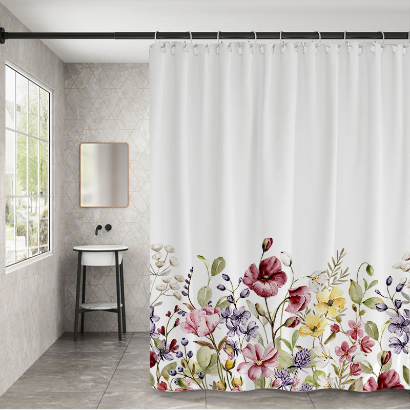 H00001 printed shower curtain